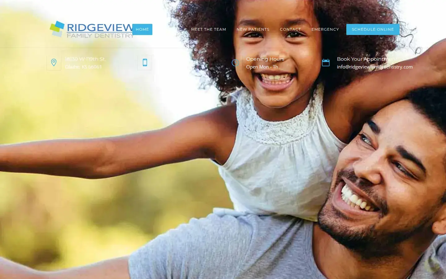 Homepage preview of Ridgeview Family Dentistry