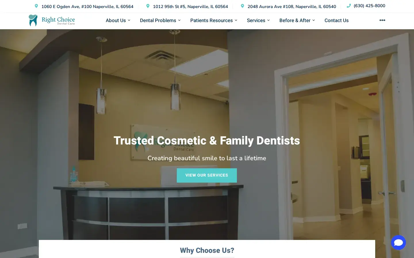Homepage preview of Right Choice Dental Care