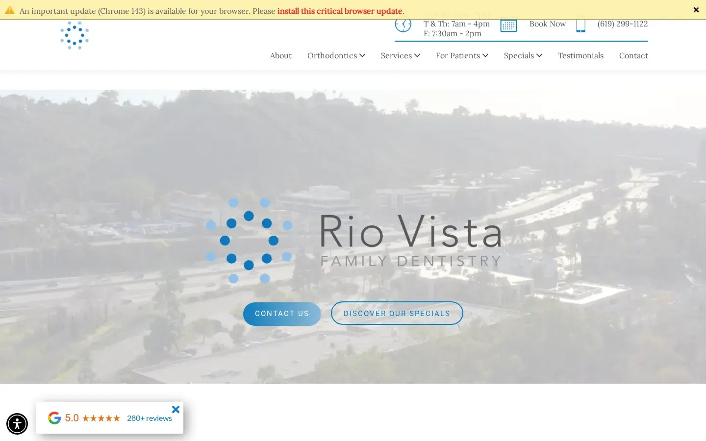 Homepage preview of Rio Vista Family Dentistry