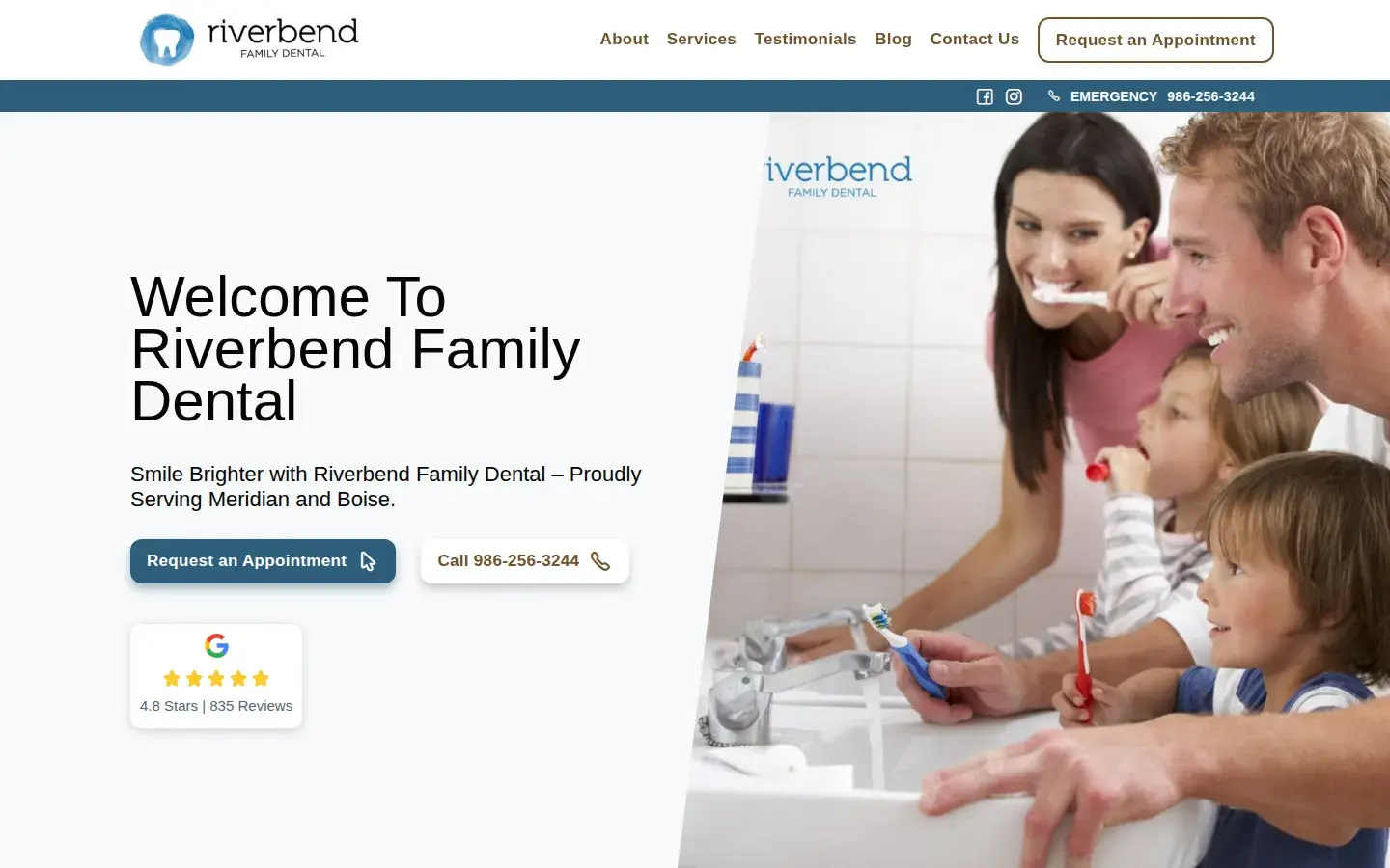 Homepage preview of Riverbend Family Dental