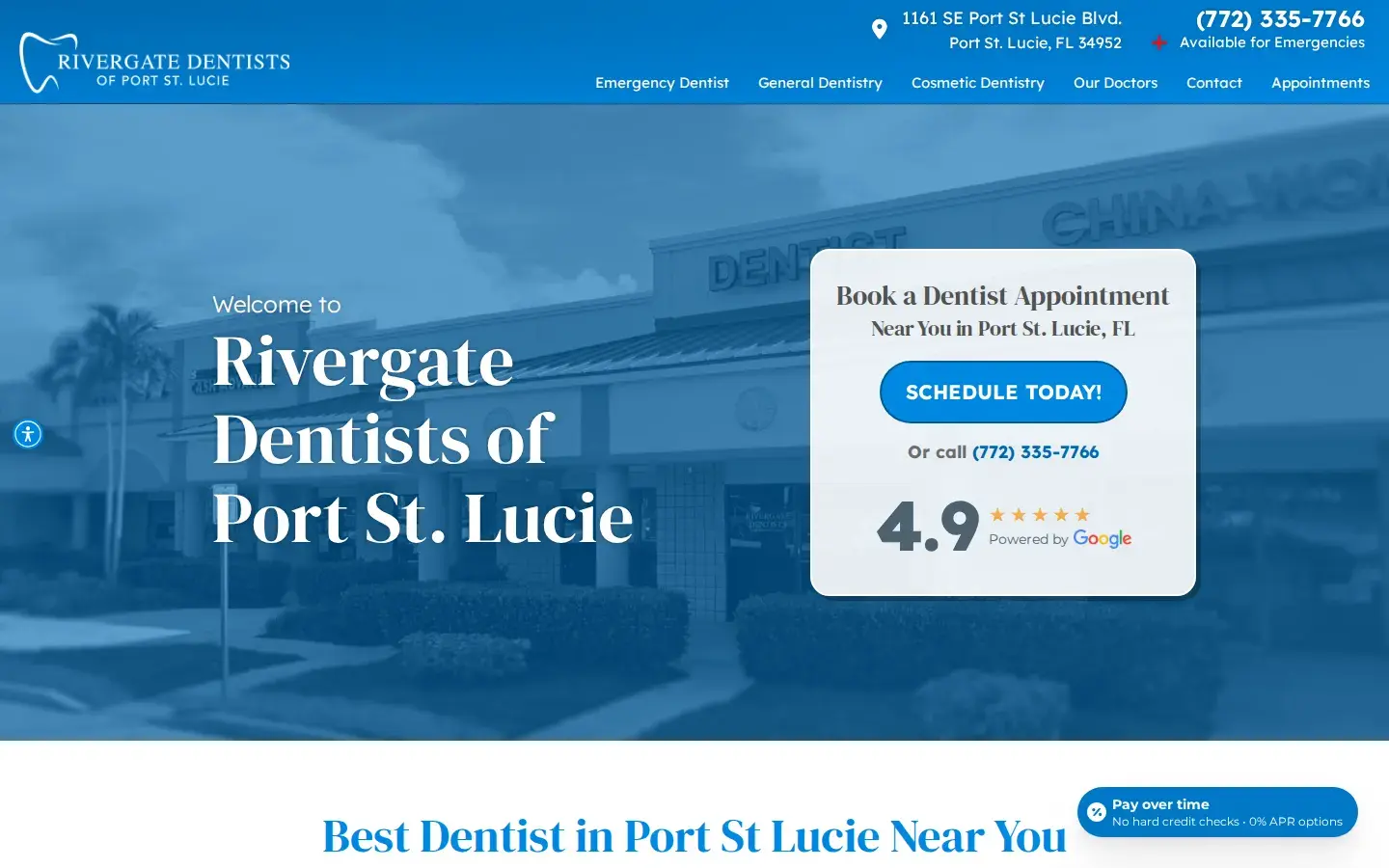 Homepage preview of Rivergate Dentists of Port St. Lucie