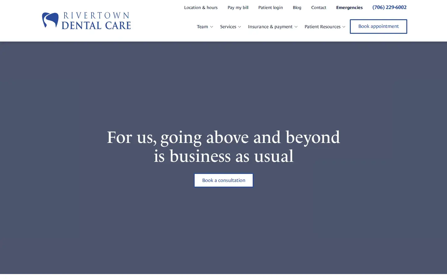 Homepage preview of Rivertown Dental Care