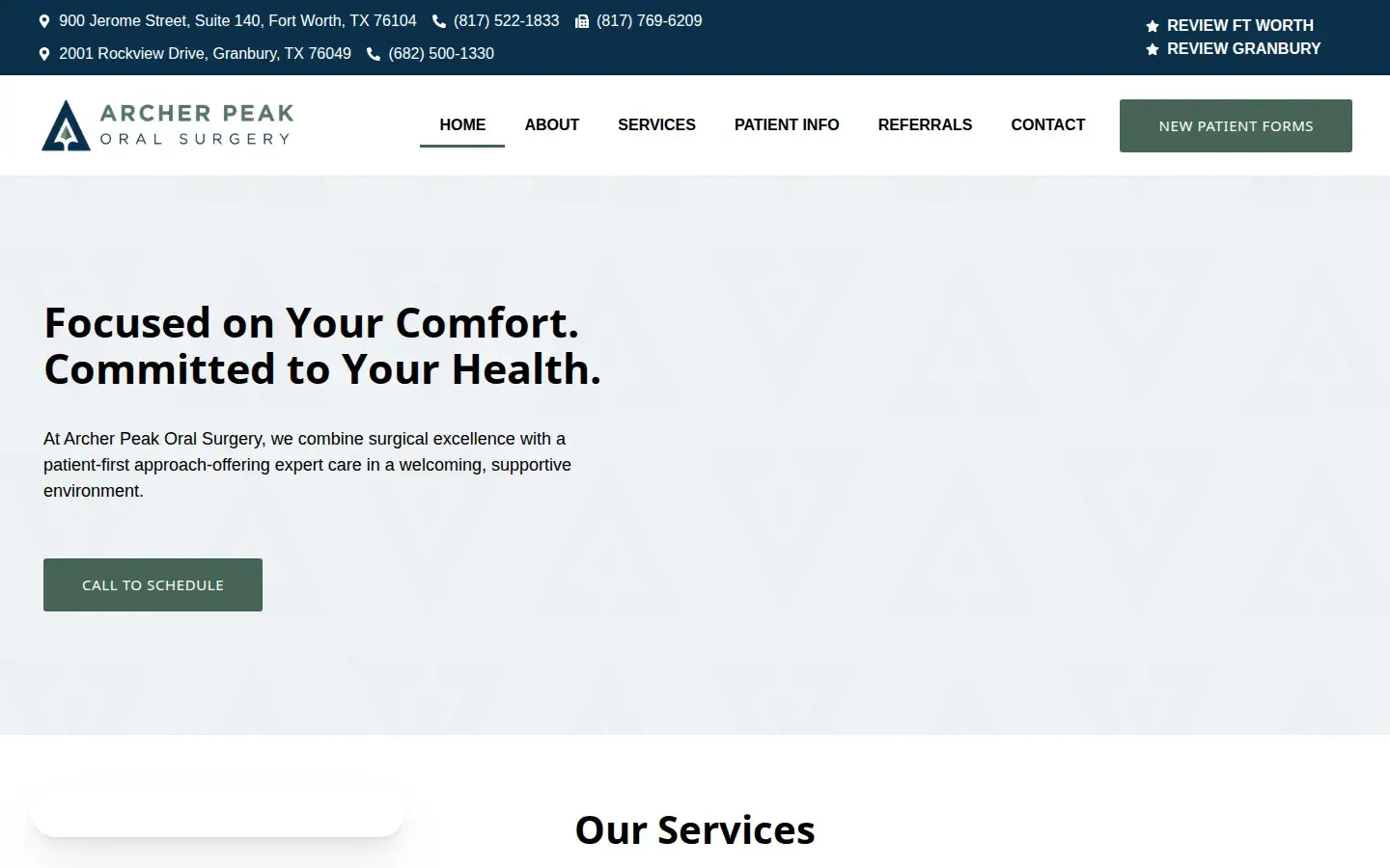Homepage preview of Robert B. Peak DDS