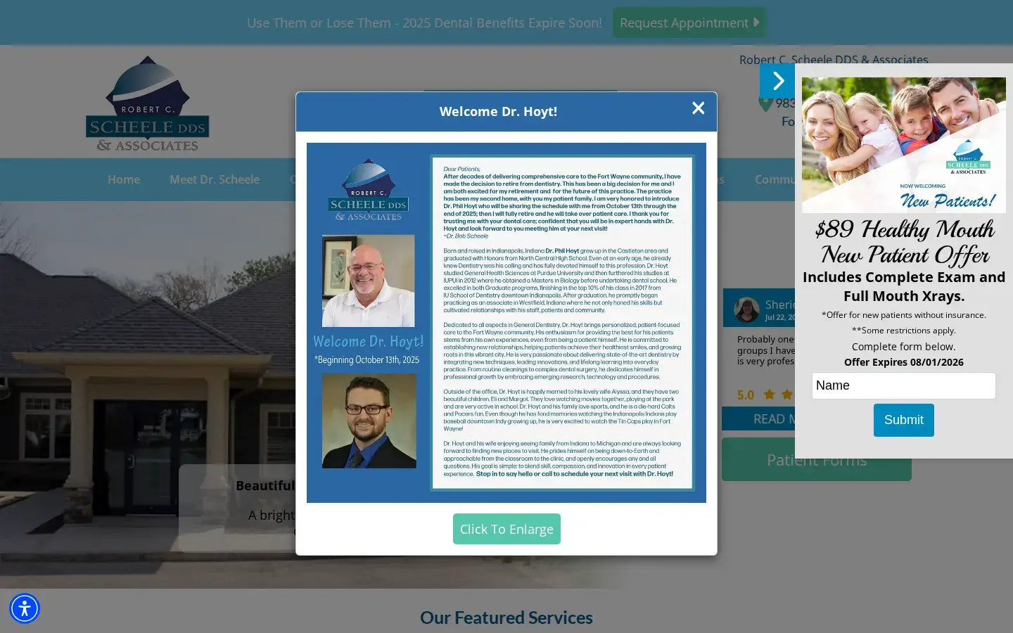 Homepage preview of Robert C. Scheele, DDS