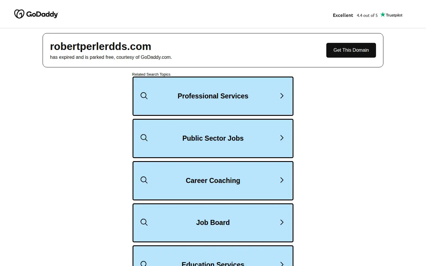 Homepage preview of Robert F. Perler DDS, MS, FAGD