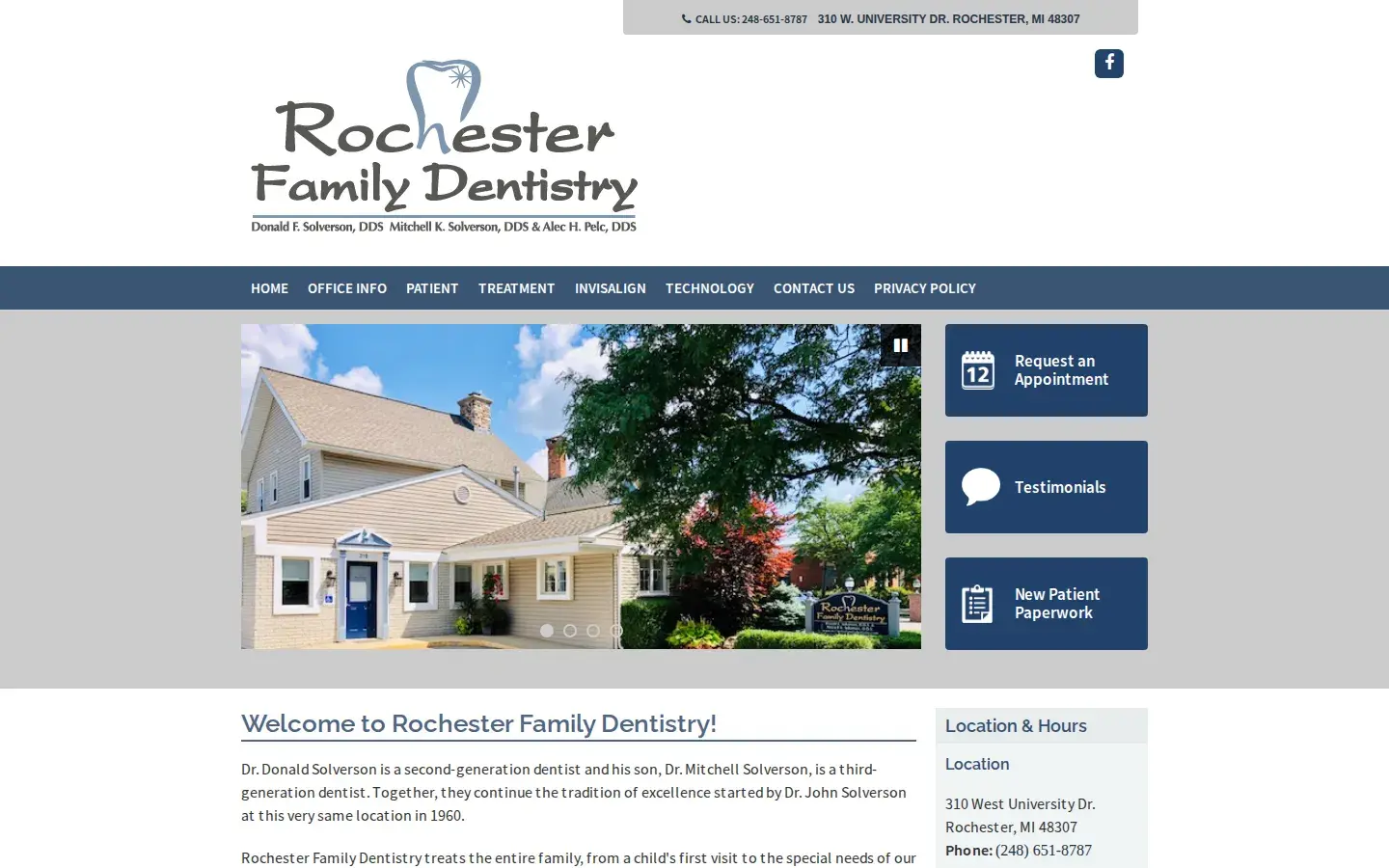 Homepage preview of Rochester Family Dentistry