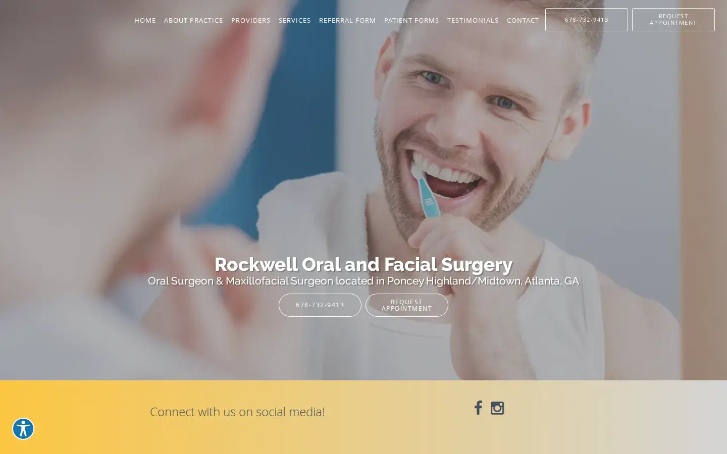 Homepage preview of Rockwell Oral and Facial Surgery: Damion Rockwell, DMD