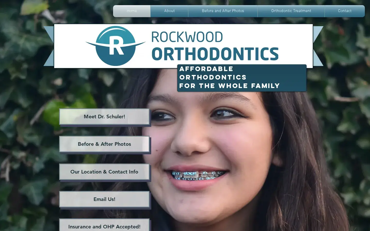 Homepage preview of Rockwood Orthodontics