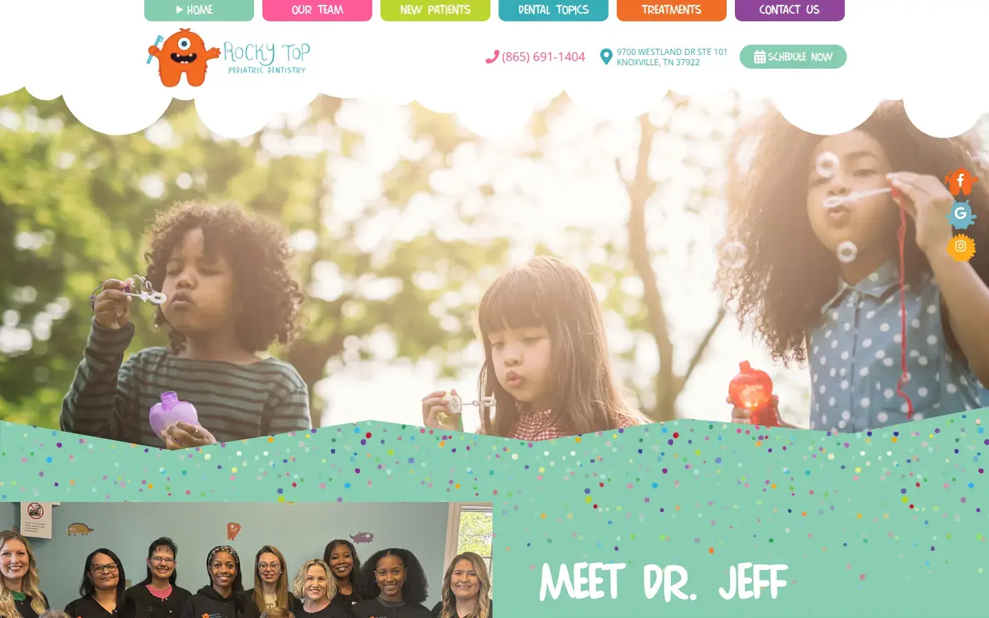 Homepage preview of Rocky Top Pediatric Dentistry