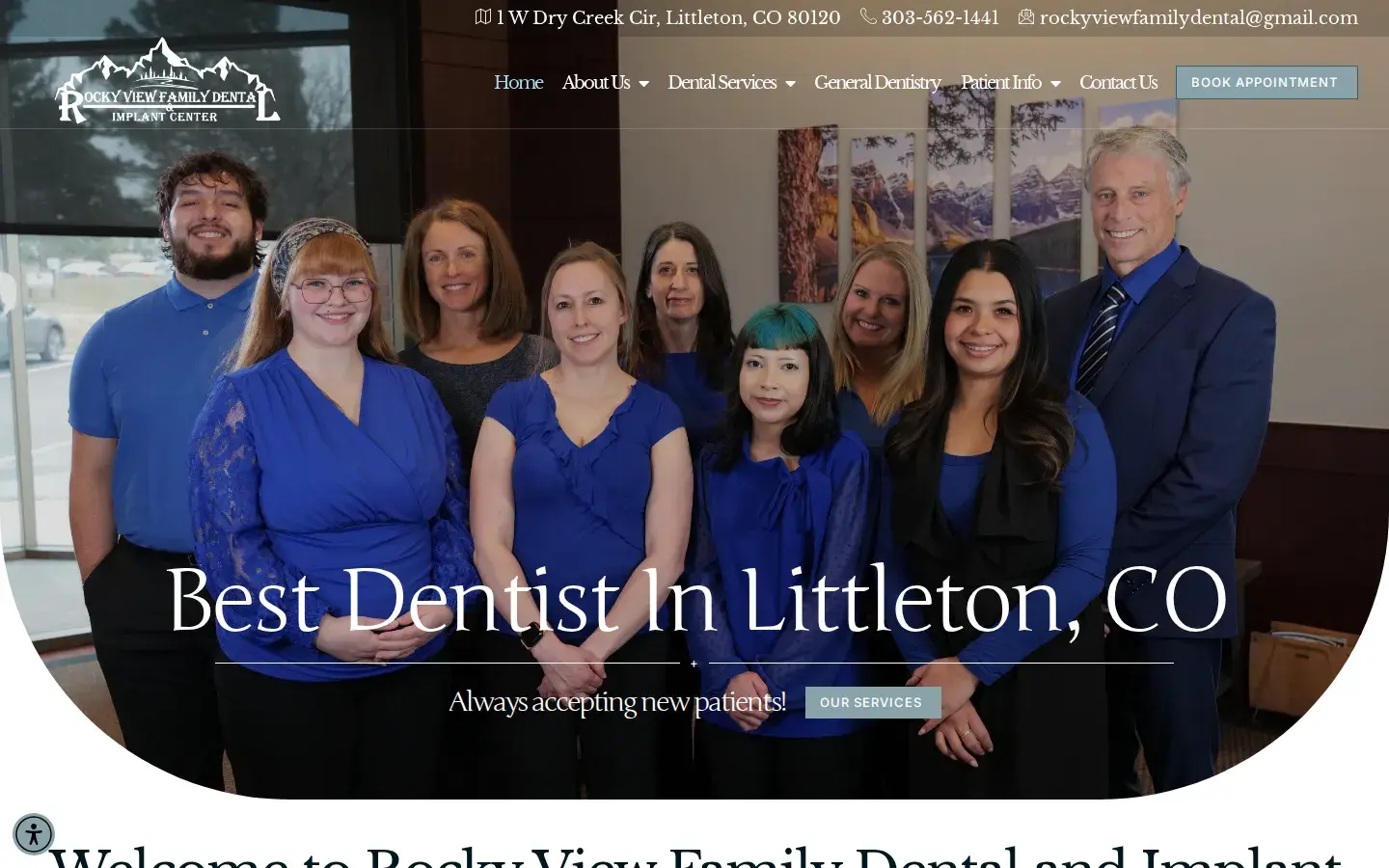 Homepage preview of Rocky View Family Dental