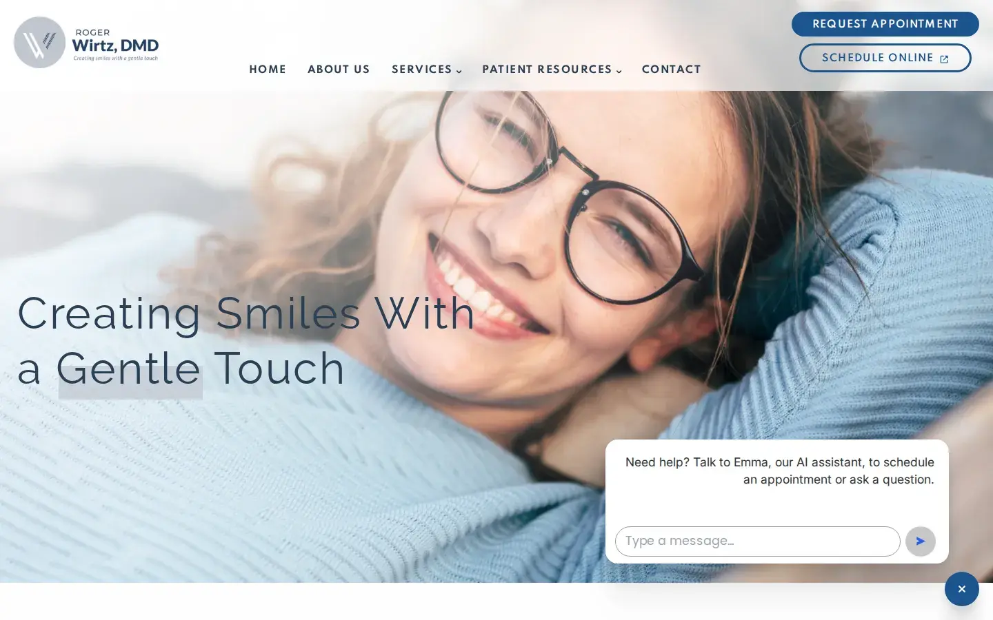 Homepage preview of Roger Wirtz, DMD