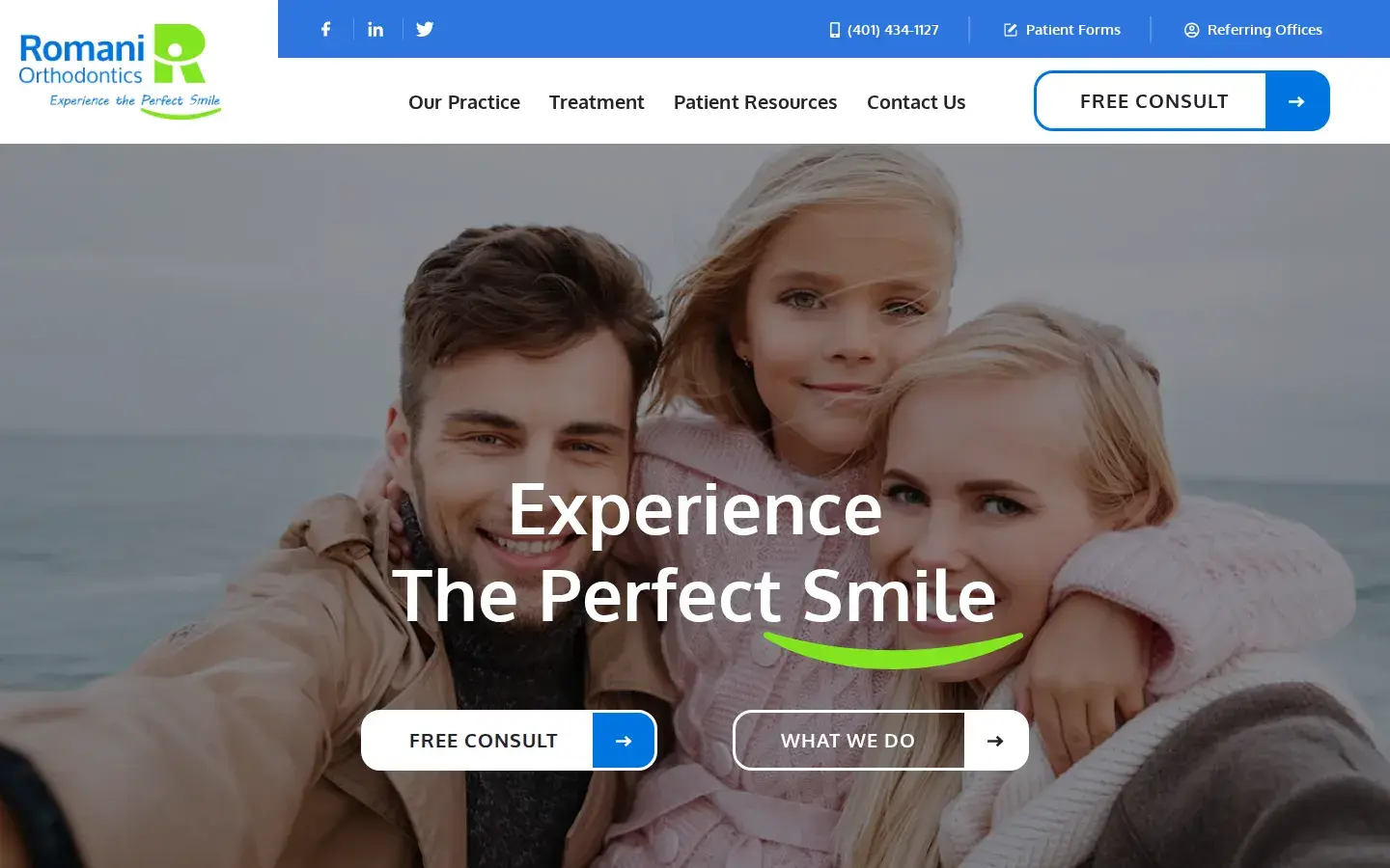 Homepage preview of Romani Orthodontics