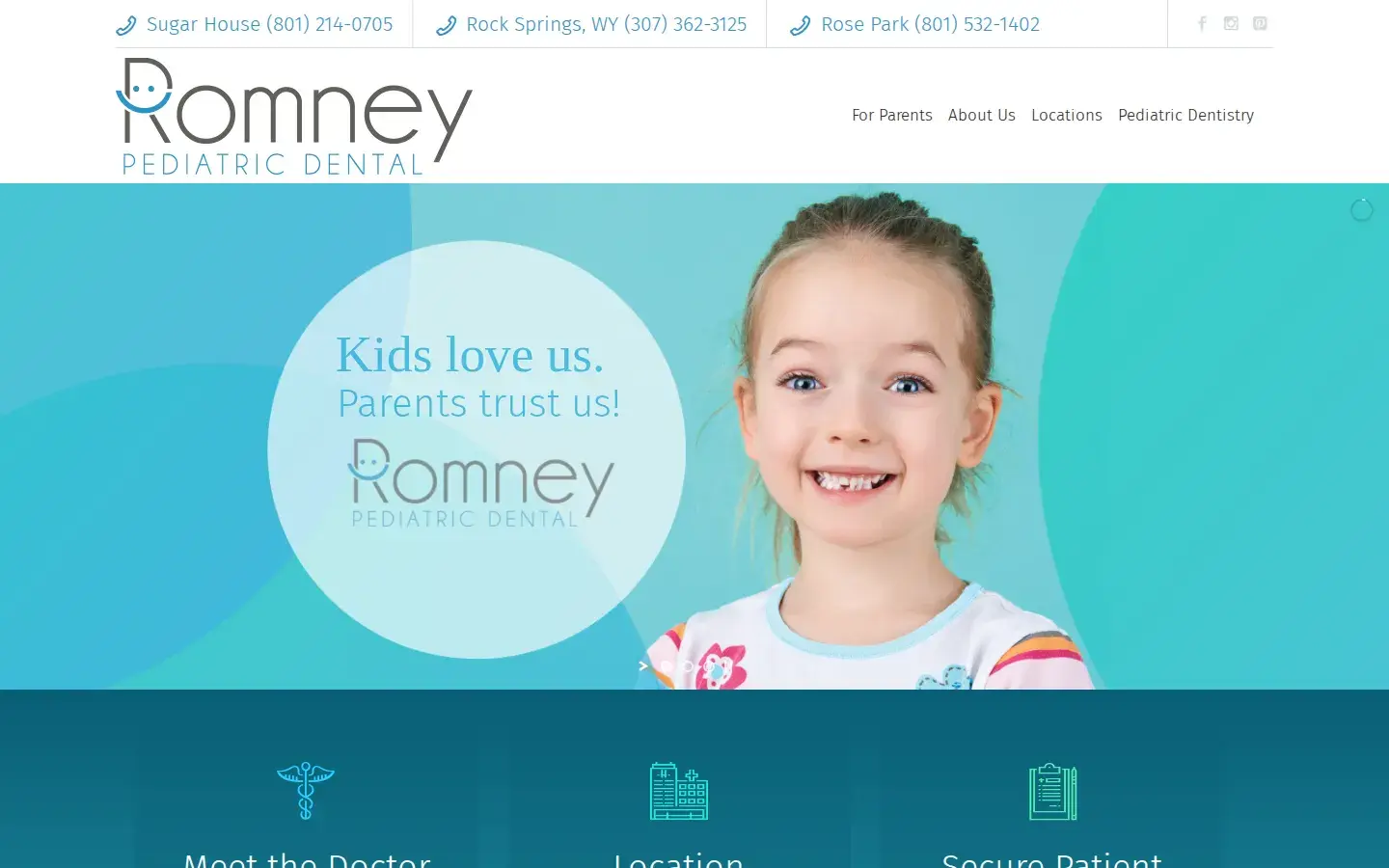 Homepage preview of Romney Pediatric Dental