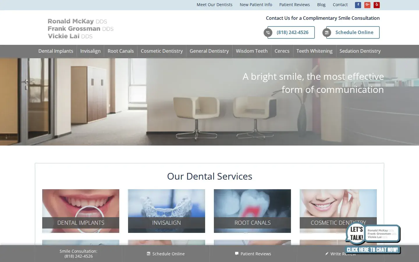 Homepage preview of Ronald McKay DDS