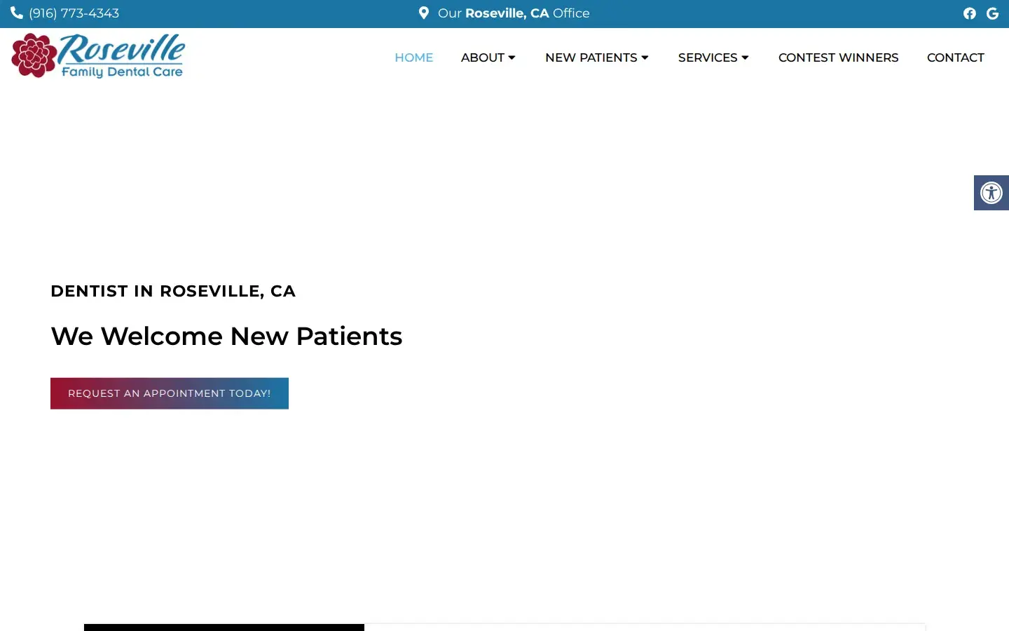 Homepage preview of Roseville Family Dental Care