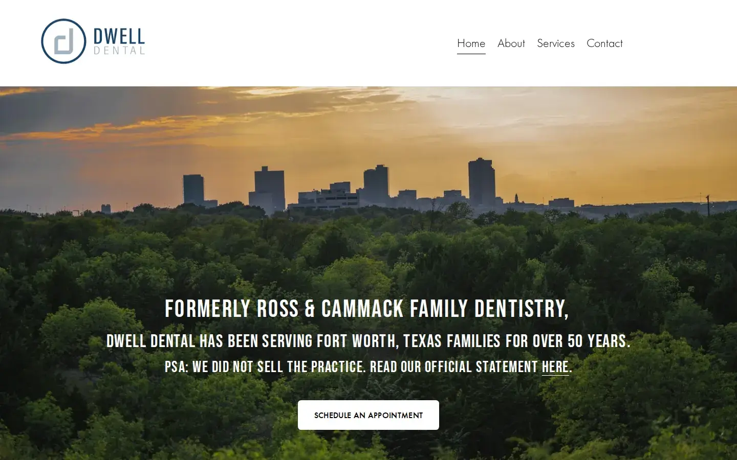 Homepage preview of Ross & Cammack Family Dentistry