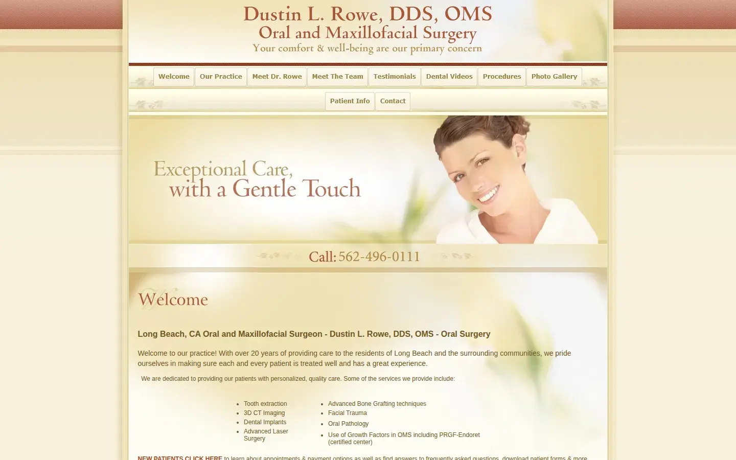 Homepage preview of Rowe Dustin L DDS