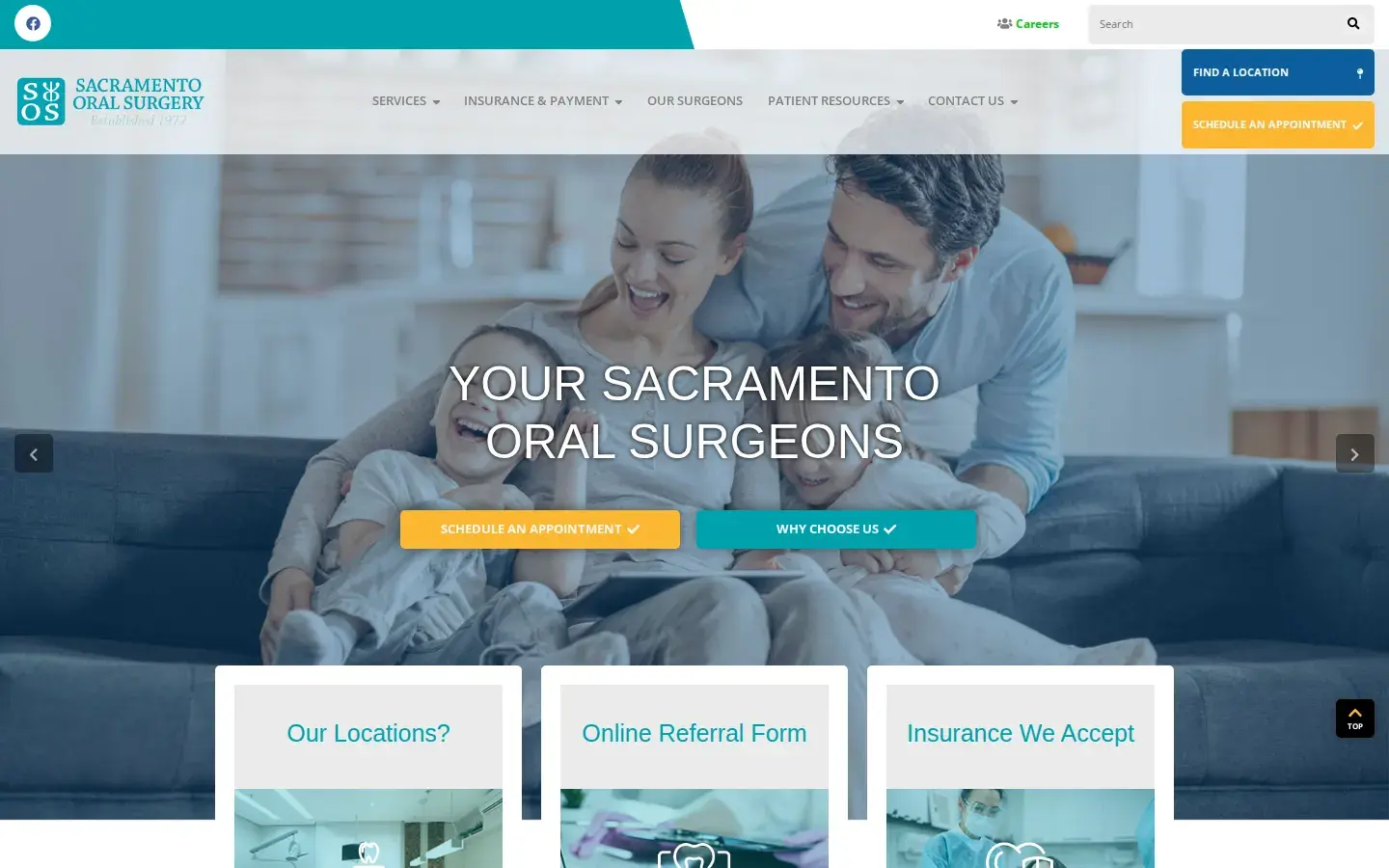 Homepage preview of Sacramento Oral Surgery – Roseville