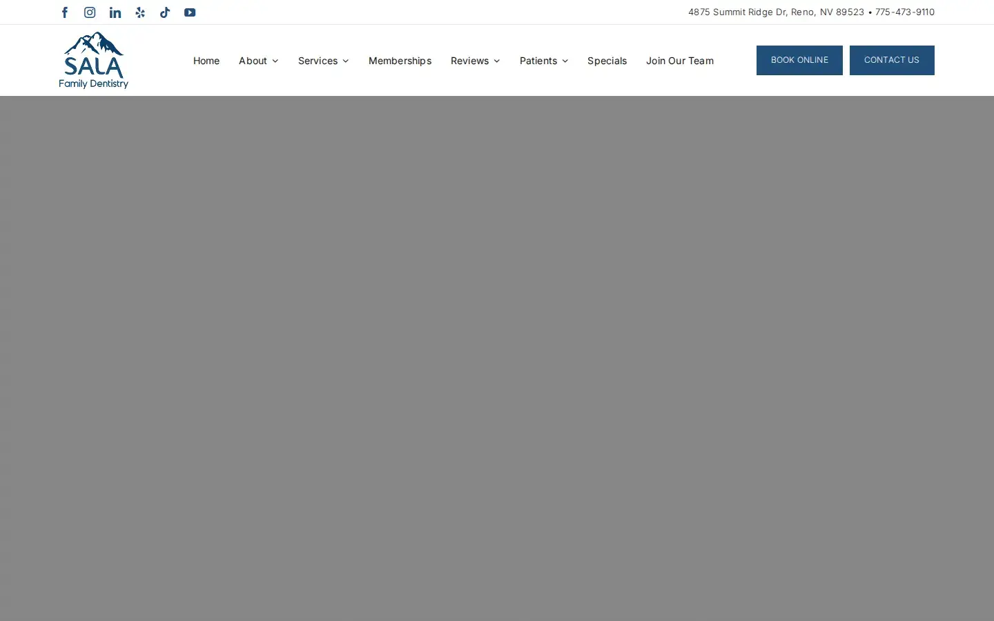 Homepage preview of Sala Family Dentistry
