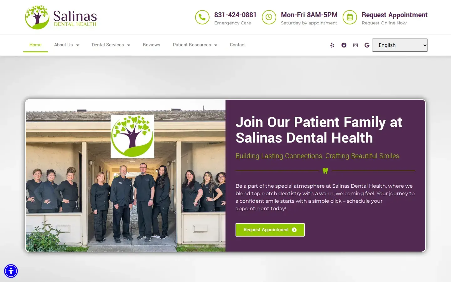 Homepage preview of Salinas Dental Health