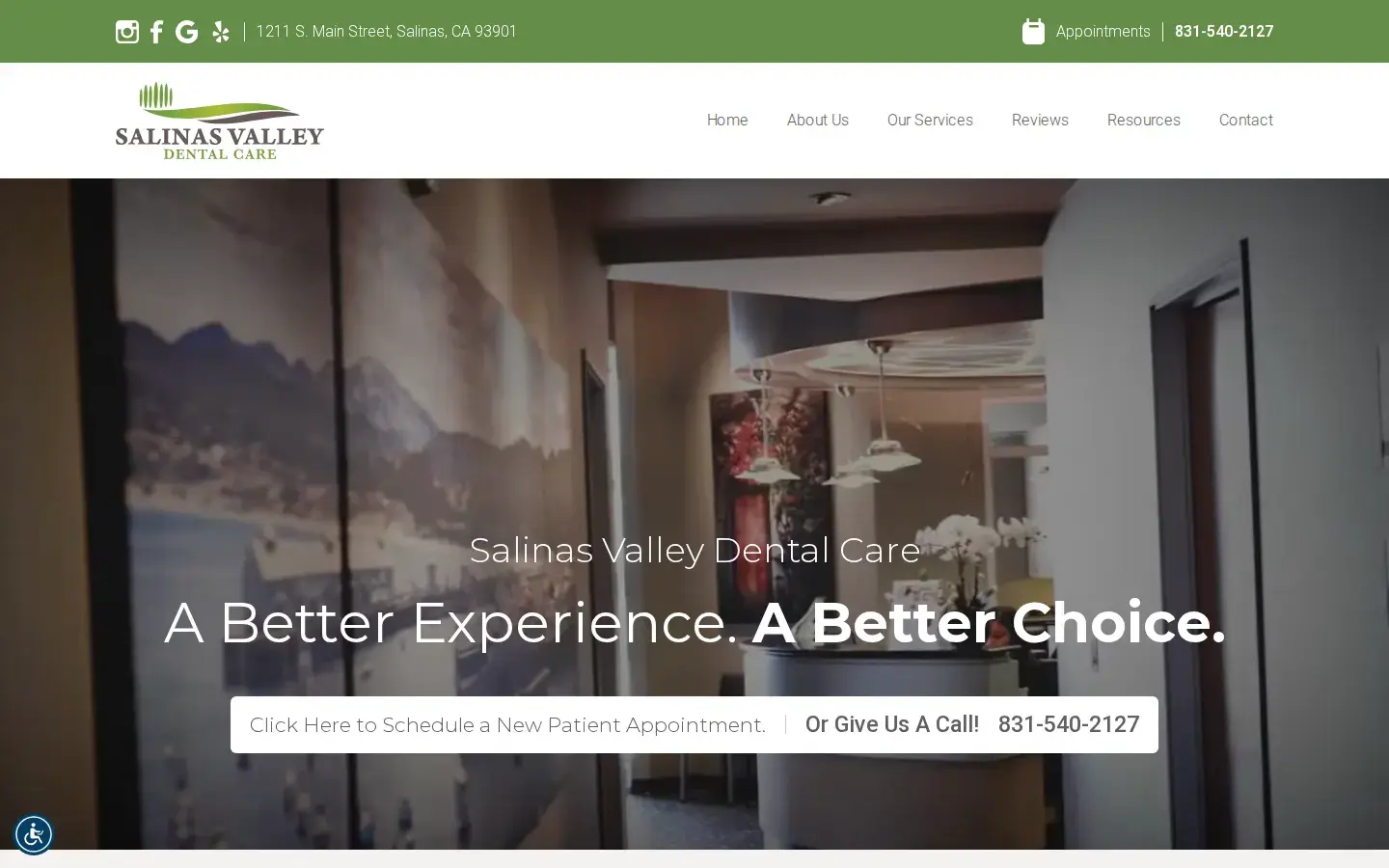 Homepage preview of Salinas Valley Dental Care