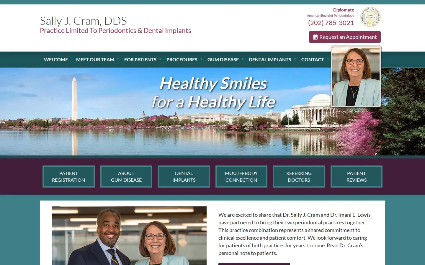 Homepage preview of Sally J. Cram, DDS, PC