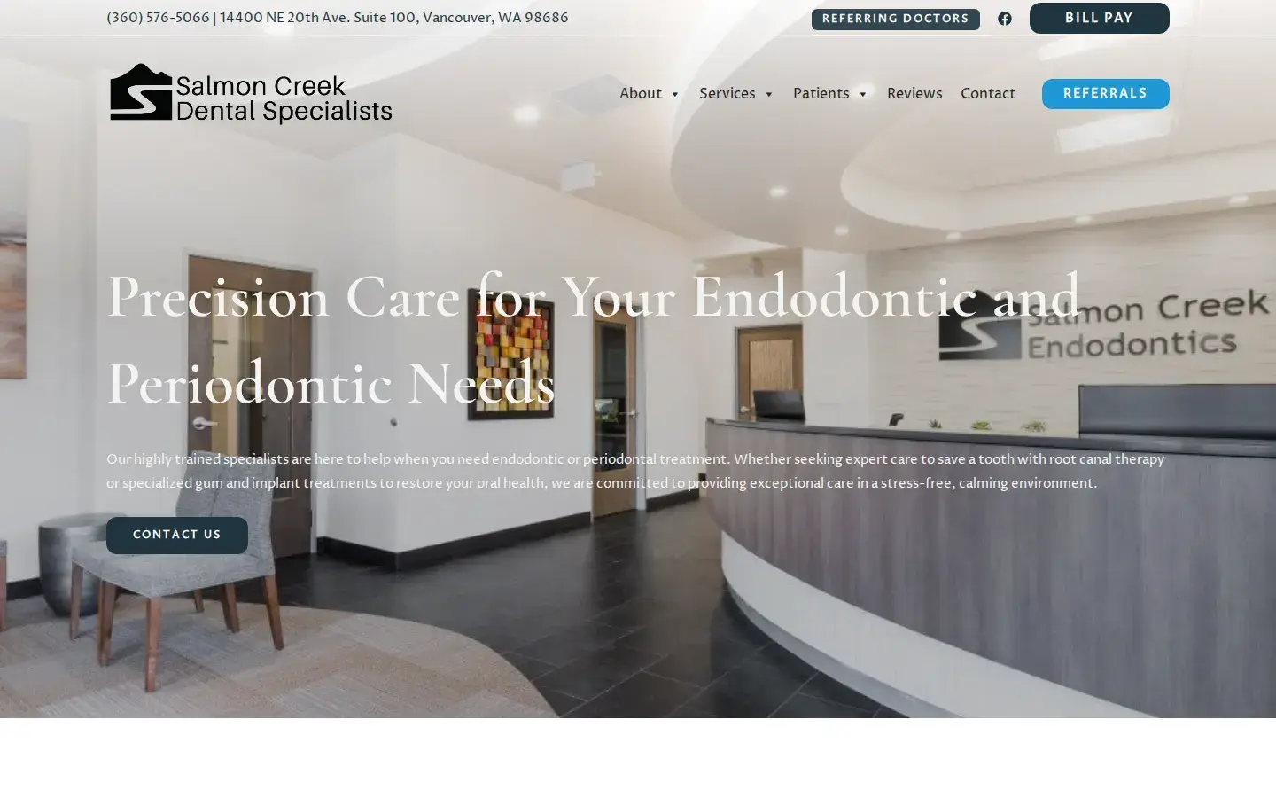 Homepage preview of Salmon Creek Endodontics