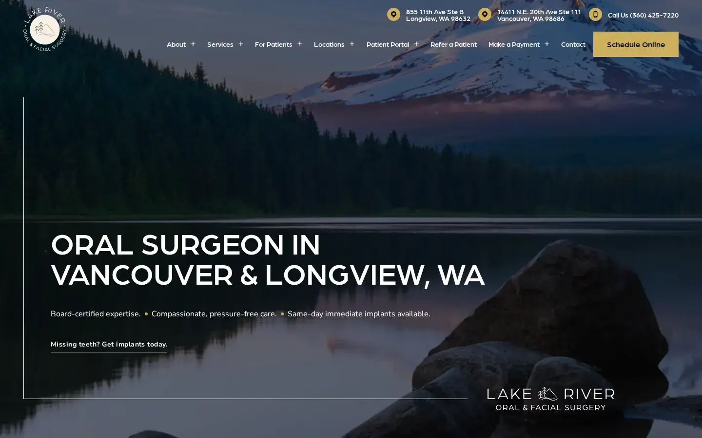 Homepage preview of Salmon Creek Oral Surgery & Periodontics