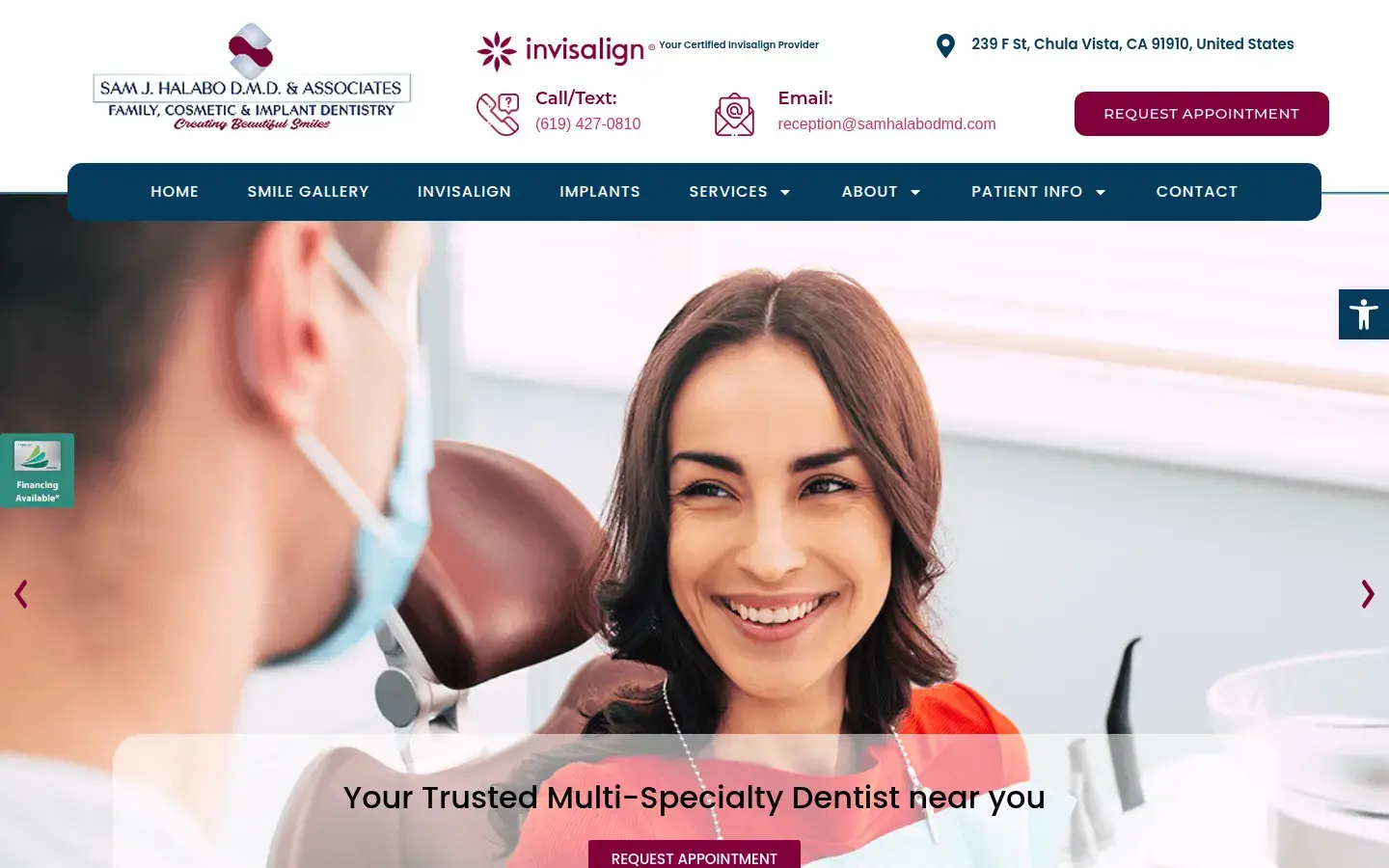 Homepage preview of Sam J. Halabo, DMD – Chula Vista Dentist