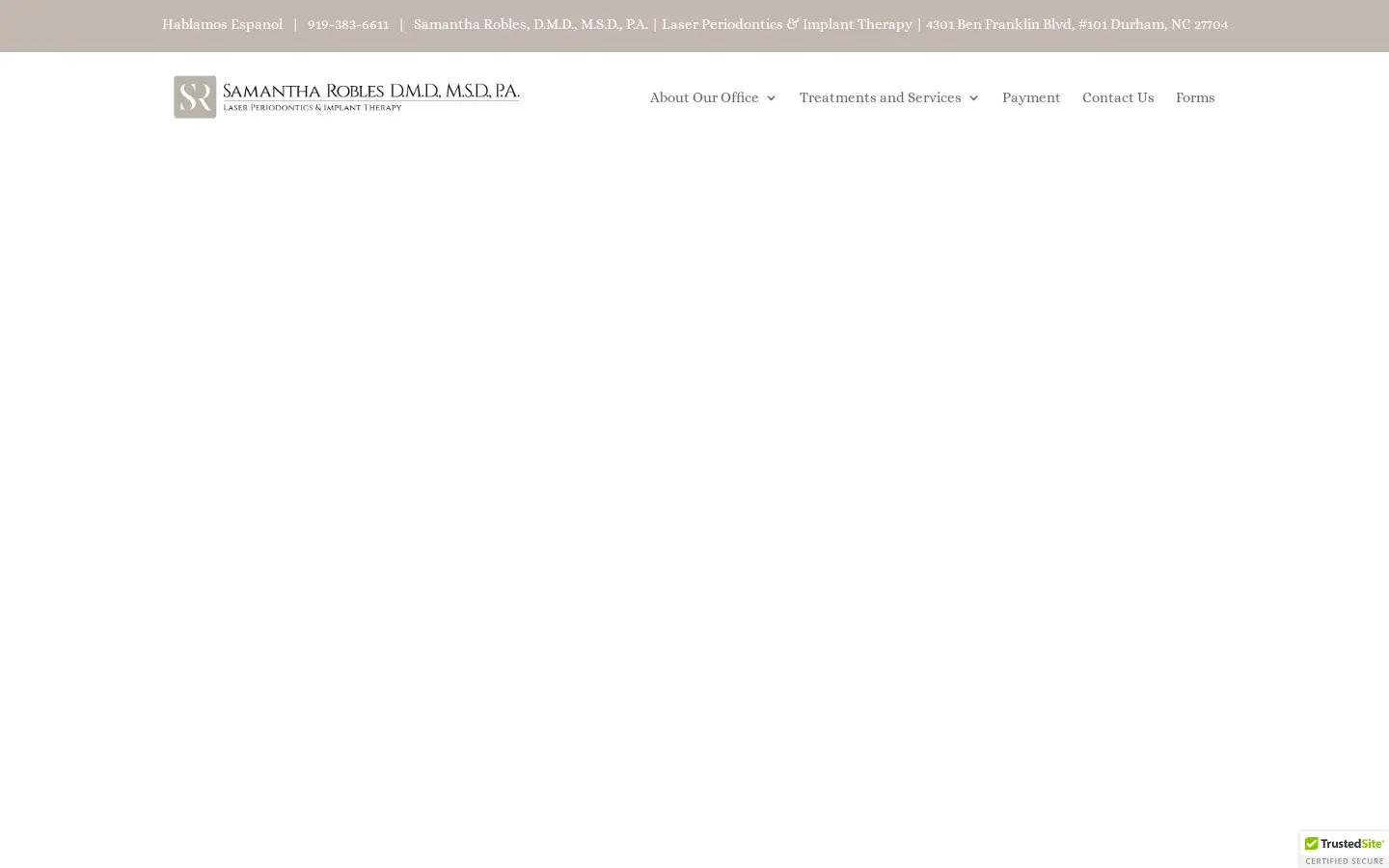 Homepage preview of Samantha Robles, DMD, MSD, PA