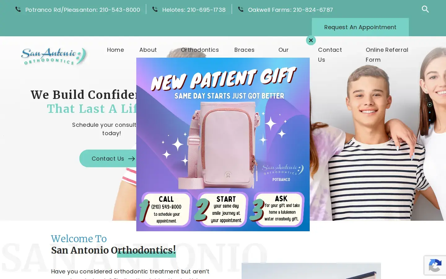 Homepage preview of San Antonio Orthodontics