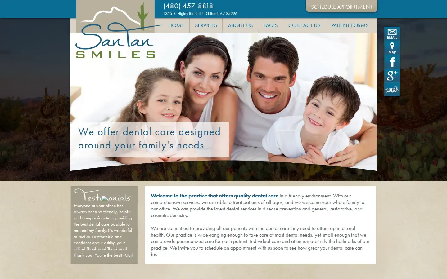 Homepage preview of San Tan Smiles
