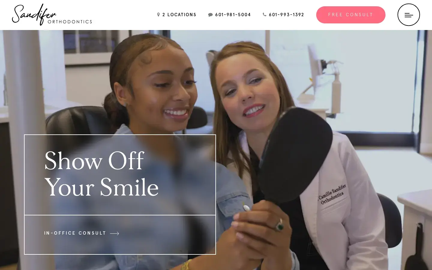 Homepage preview of Sandifer Orthodontics