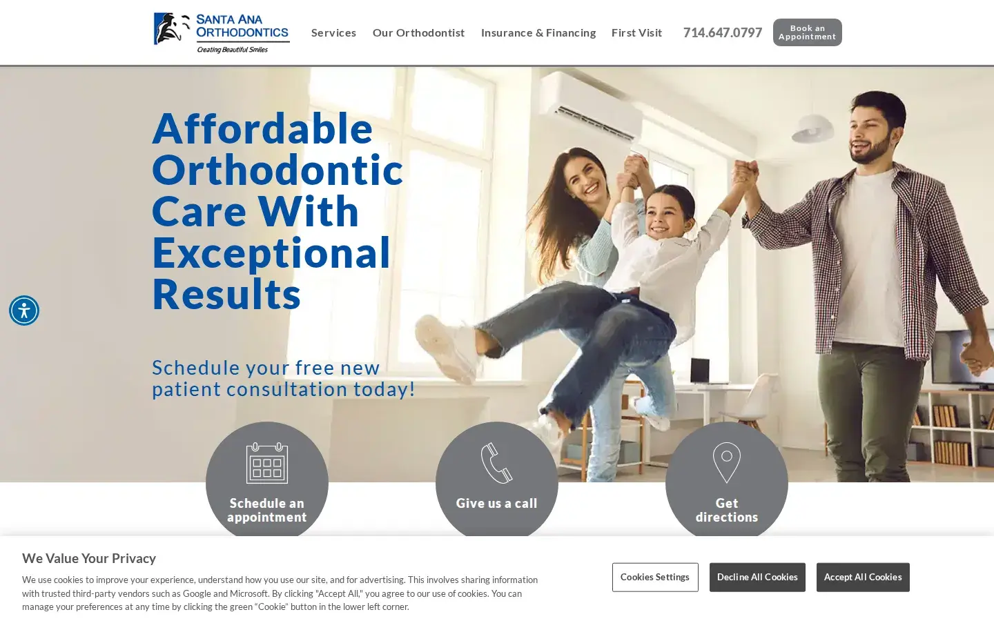 Homepage preview of Santa Ana Orthodontics
