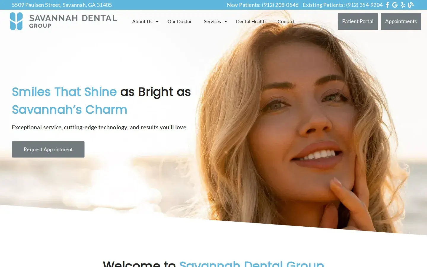 Homepage preview of Savannah Dental Group: Christian Patti, DMD