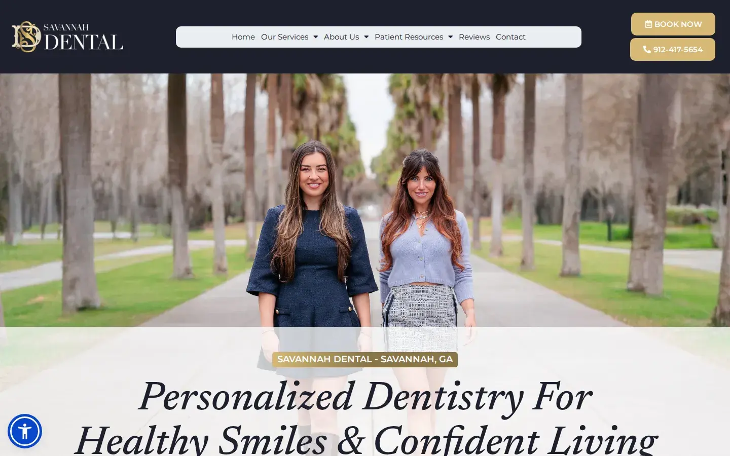 Homepage preview of Savannah Dental