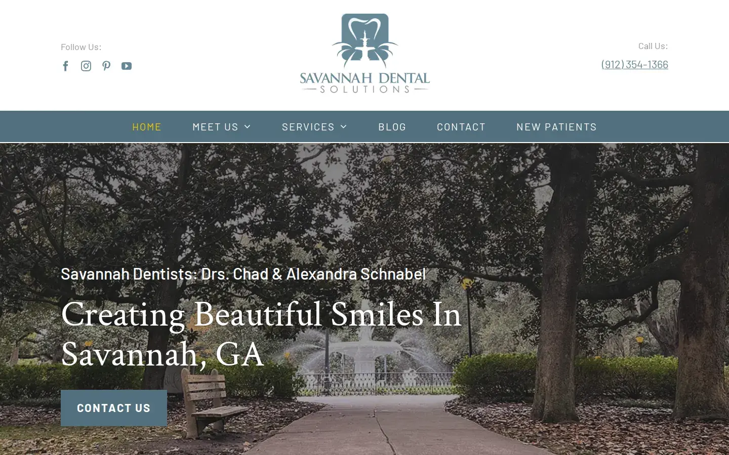 Homepage preview of Savannah Dental Solutions