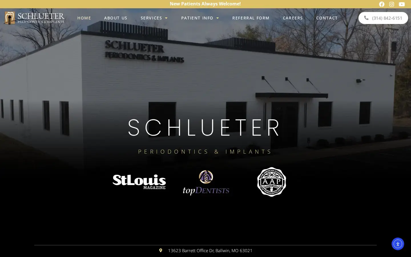 Homepage preview of Schlueter Periodontics and Implants