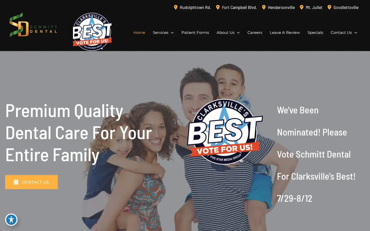Homepage preview of Schmitt Dental
