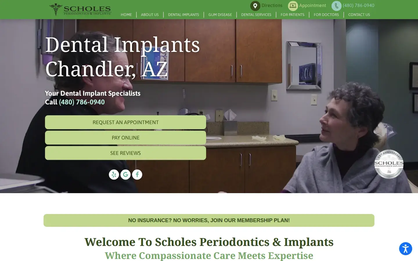 Homepage preview of Scholes Periodontics & Implants