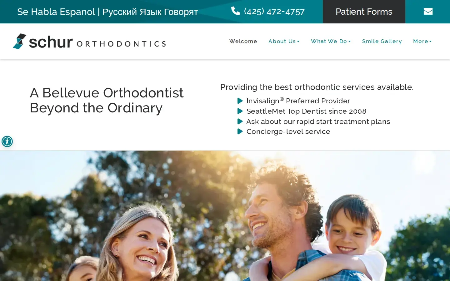 Homepage preview of Schur Orthodontics