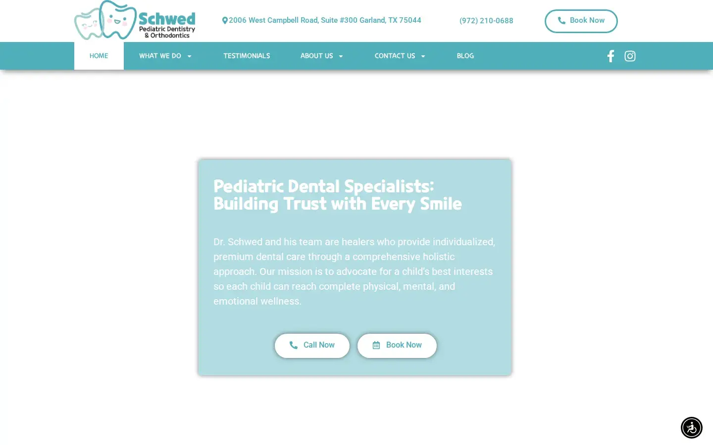 Homepage preview of Schwed Pediatric Dentistry and Orthodontics
