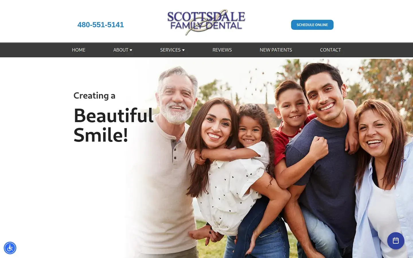 Homepage preview of Scottsdale Family Dental