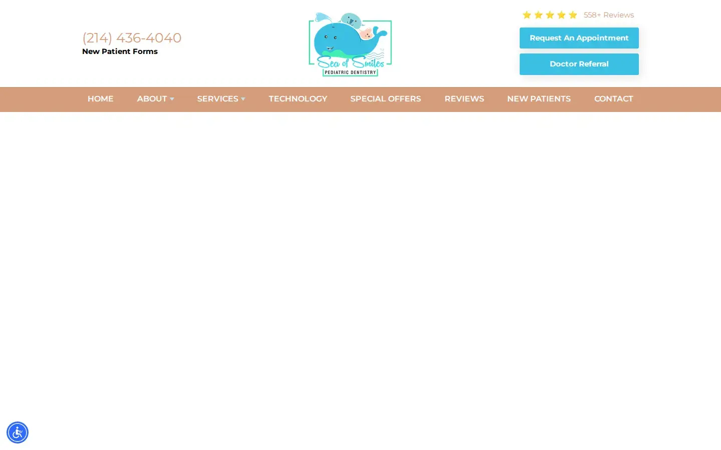 Homepage preview of Sea of Smiles Pediatric Dentist