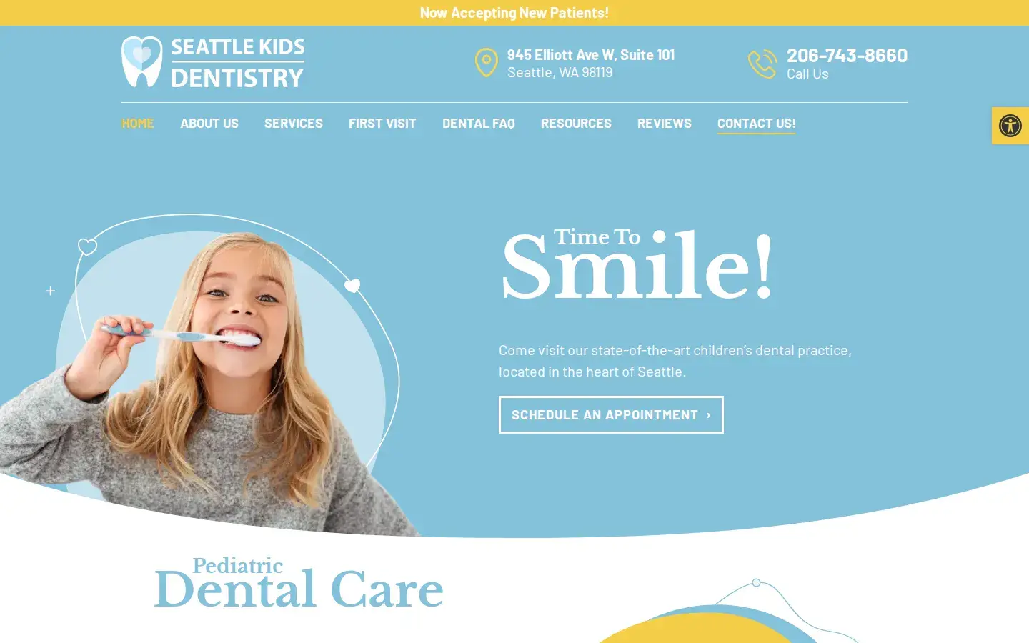 Homepage preview of Seattle Kids Dentistry