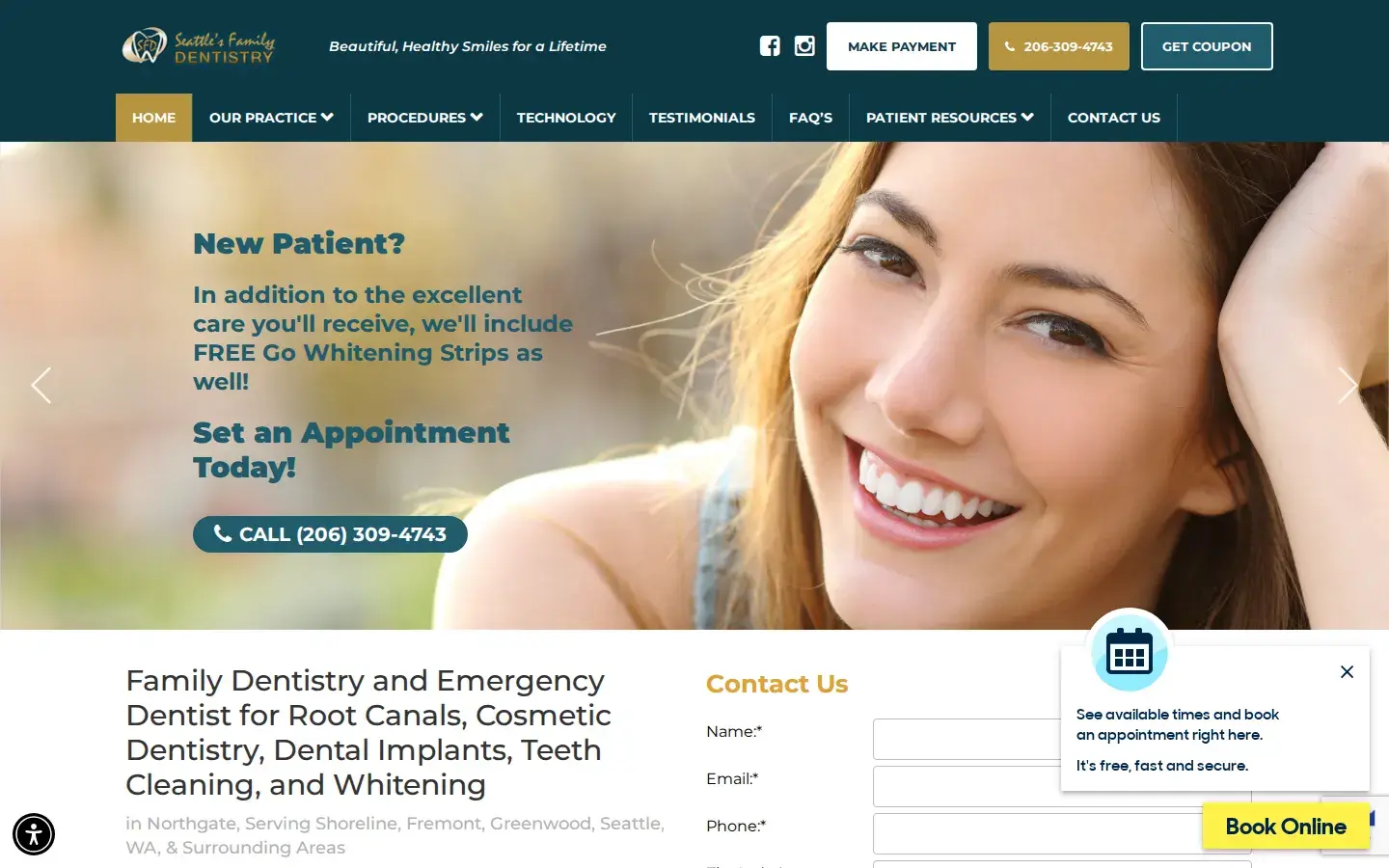 Homepage preview of Seattle’s Family Dentistry