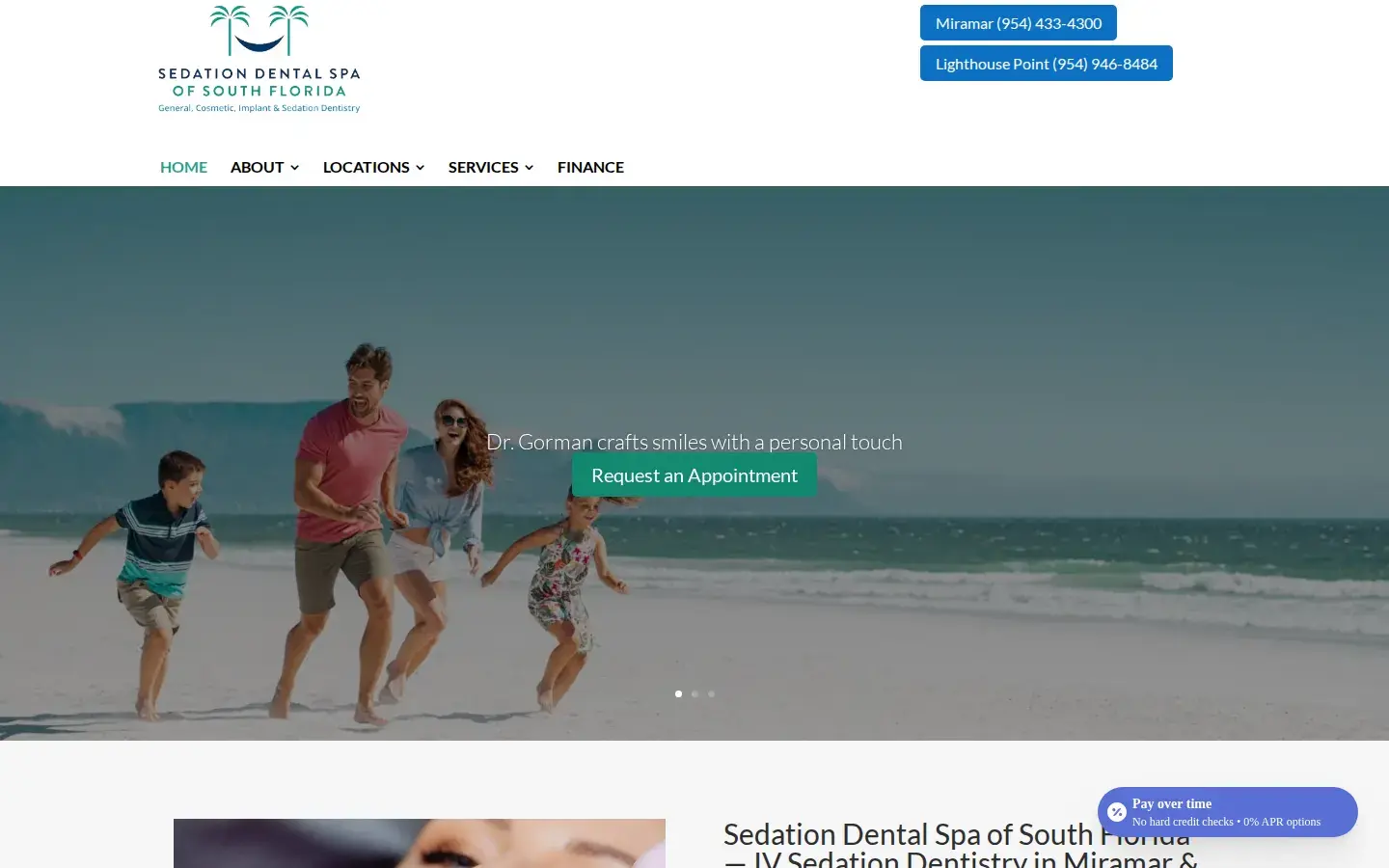 Homepage preview of Sedation Dental Spa of South Florida