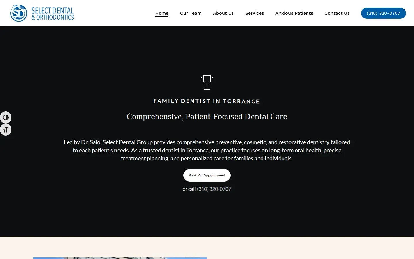 Homepage preview of Select Dental Group & Orthodontics