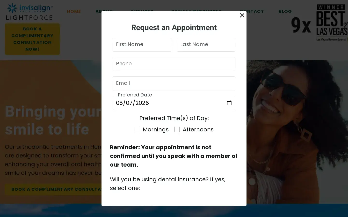 Homepage preview of Seven Hills Orthodontics