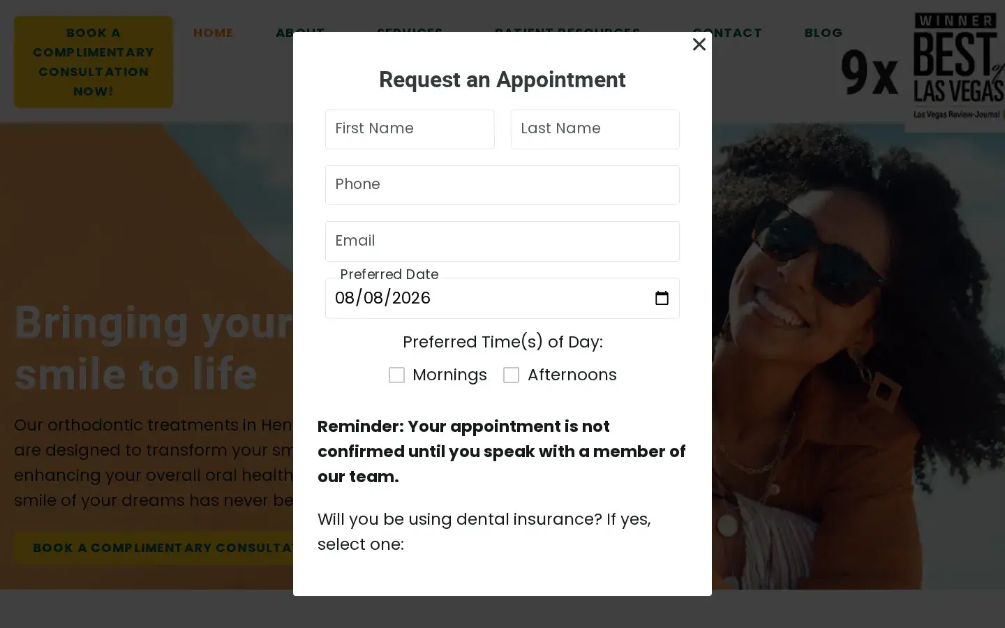 Homepage preview of Seven Hills Orthodontics